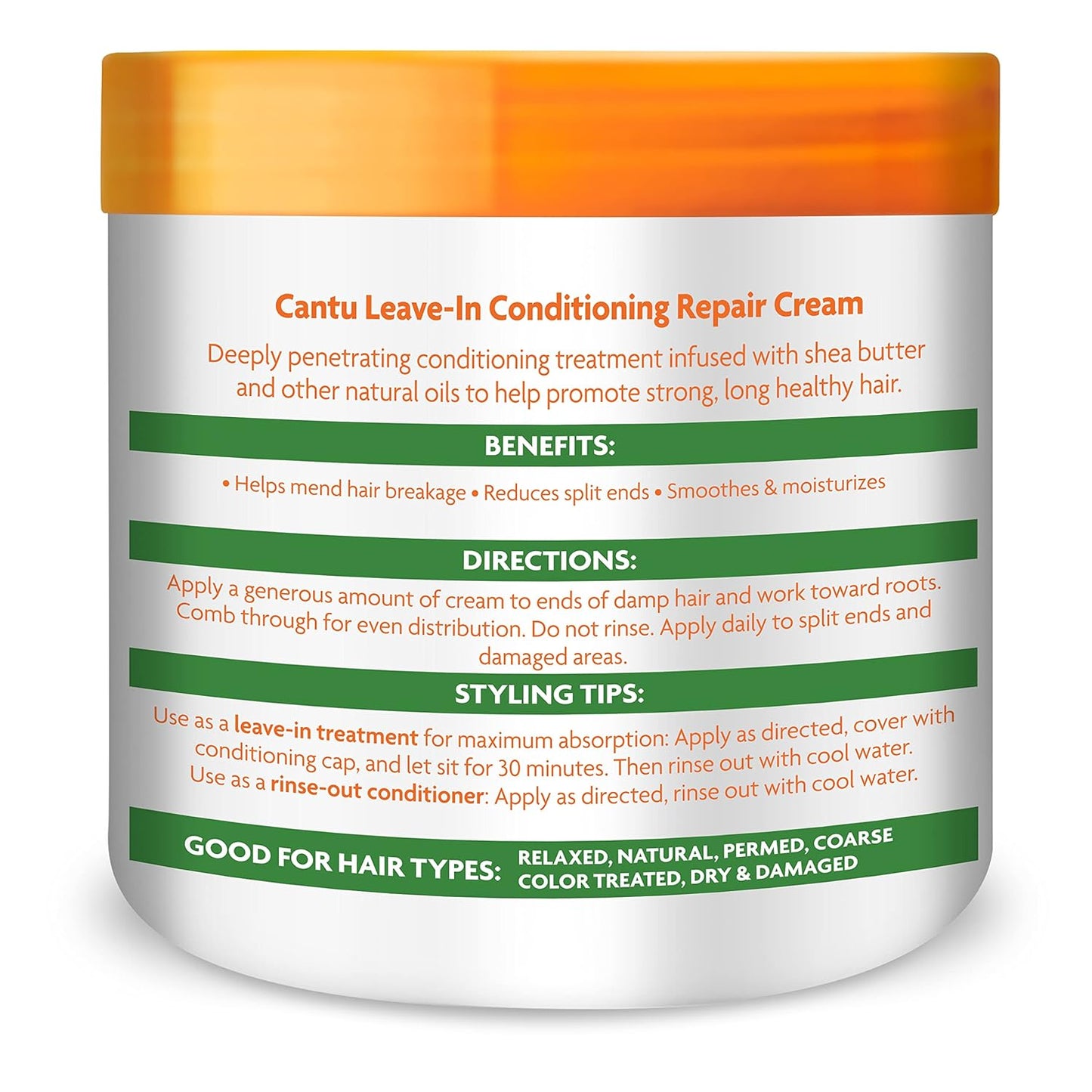 Leave-In Conditioning Repair Cream with Shea Butter, 16 Oz (Pack of 2) (Packaging May Vary)