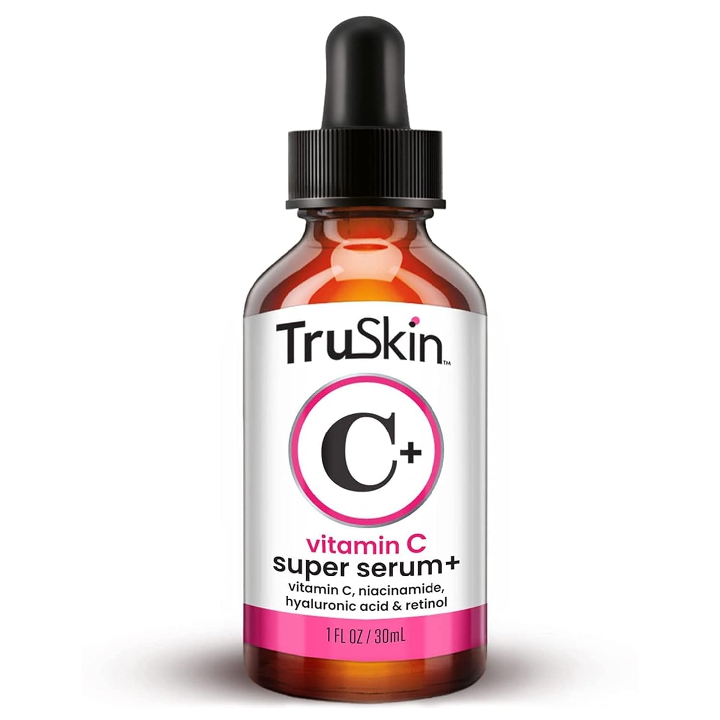 Truskin Vitamin C Super Serum with Niacinamide, Retinol, Hyaluronic & Salicylic Acid (BHA) - All-In-One anti Aging Facial Serum for Brightening, Firming, Dark Spots, Discoloration - 1 Fl Oz