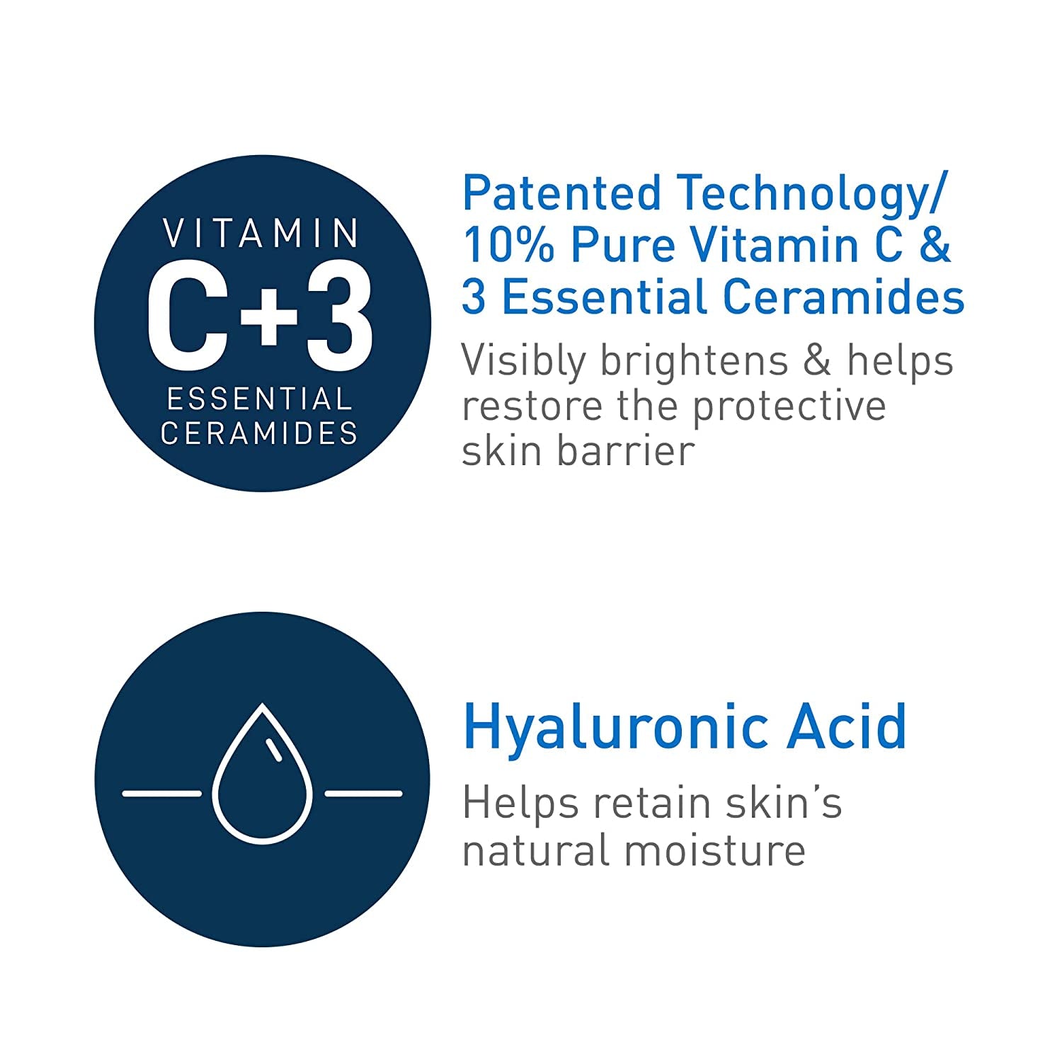 Vitamin C Serum with Hyaluronic Acid | Skin Brightening Serum for Face with 10% Pure Vitamin C | Fragrance Free | 1 Fl. Oz