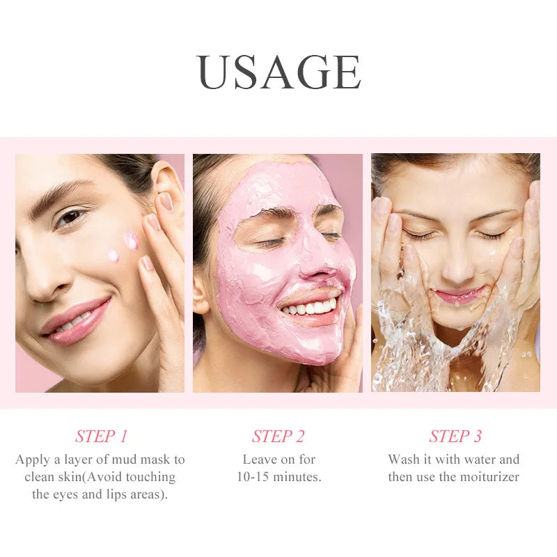 7Pcs Japan Sakura Mud Face Mask Cleansing Brightening Moisturizing Oil-Control Clay Mask Packs Facial Skin Care