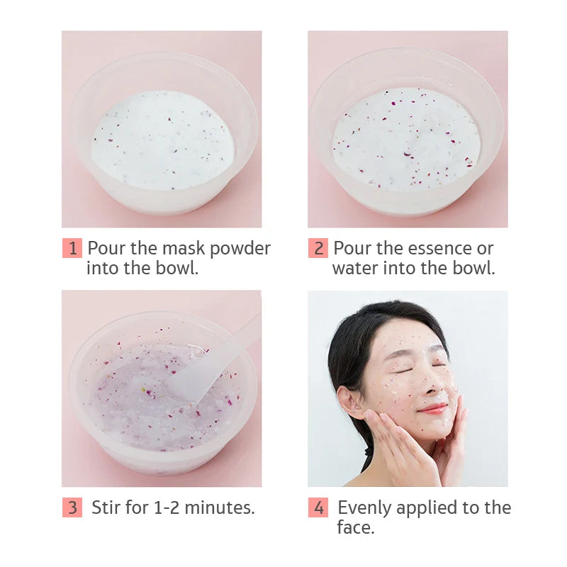 Moisturizing Salon SPA Soft Hydro Jelly Mask Powder Face Skin Care Whitening Rose Collagen Peel off DIY Rubber Facial Jellymask