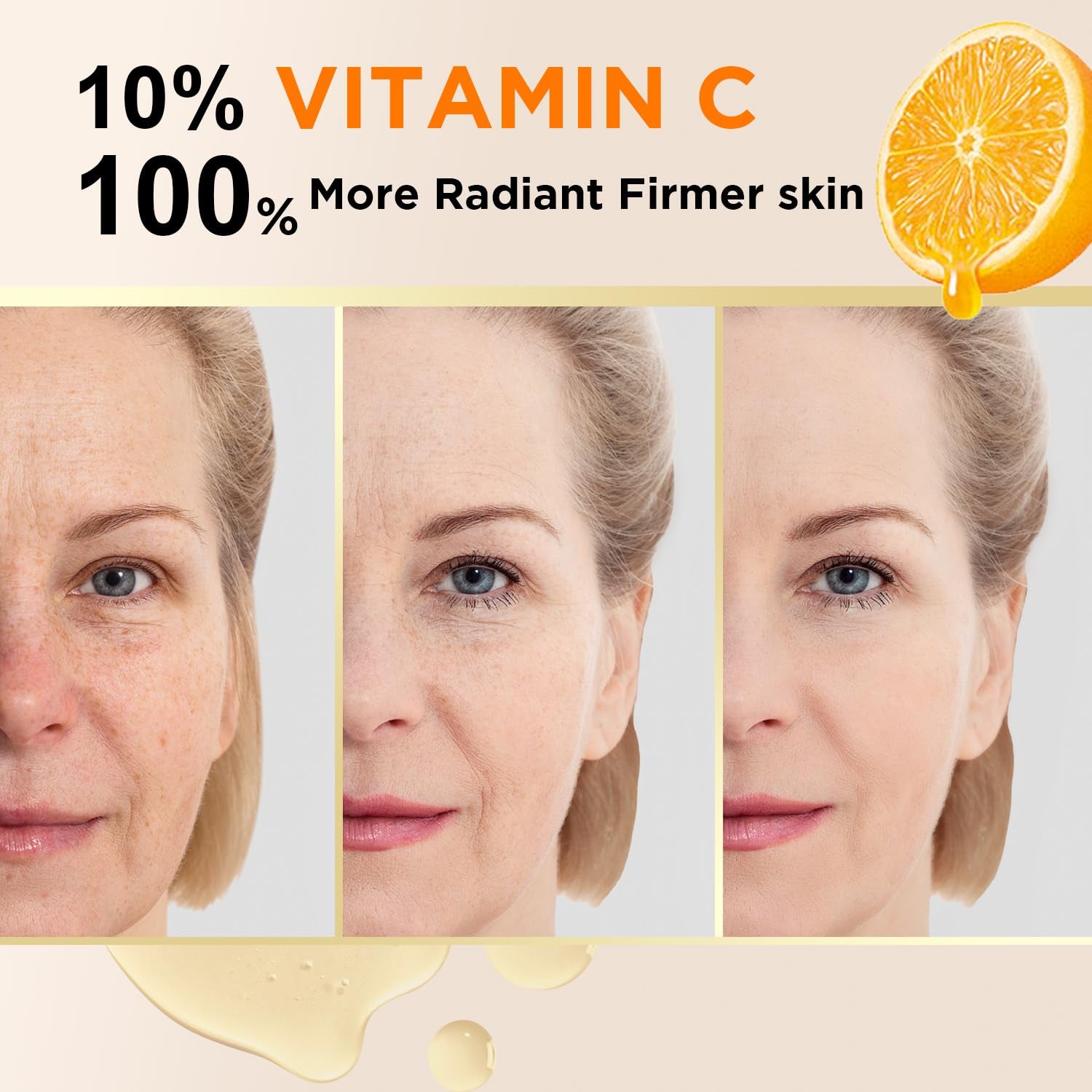 Vitamin C Face Serum with Hyaluronic Acid: Reduces Dark Spots - anti Aging Facial Serum for All Skin Types 1 FL OZ