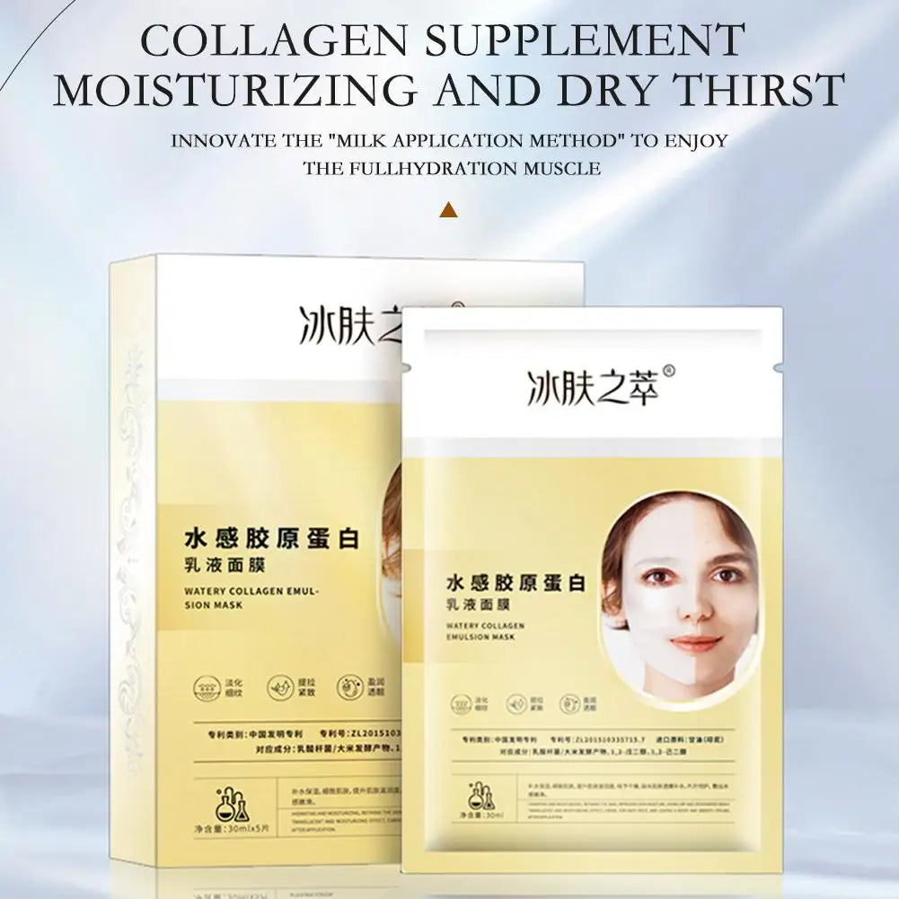 Bio-Collagen Real Deep Mask Facial Film Fades Dark Circles Eye Firming Lifting and Mask Lines Water-Soluble Bags Light Eye Mask