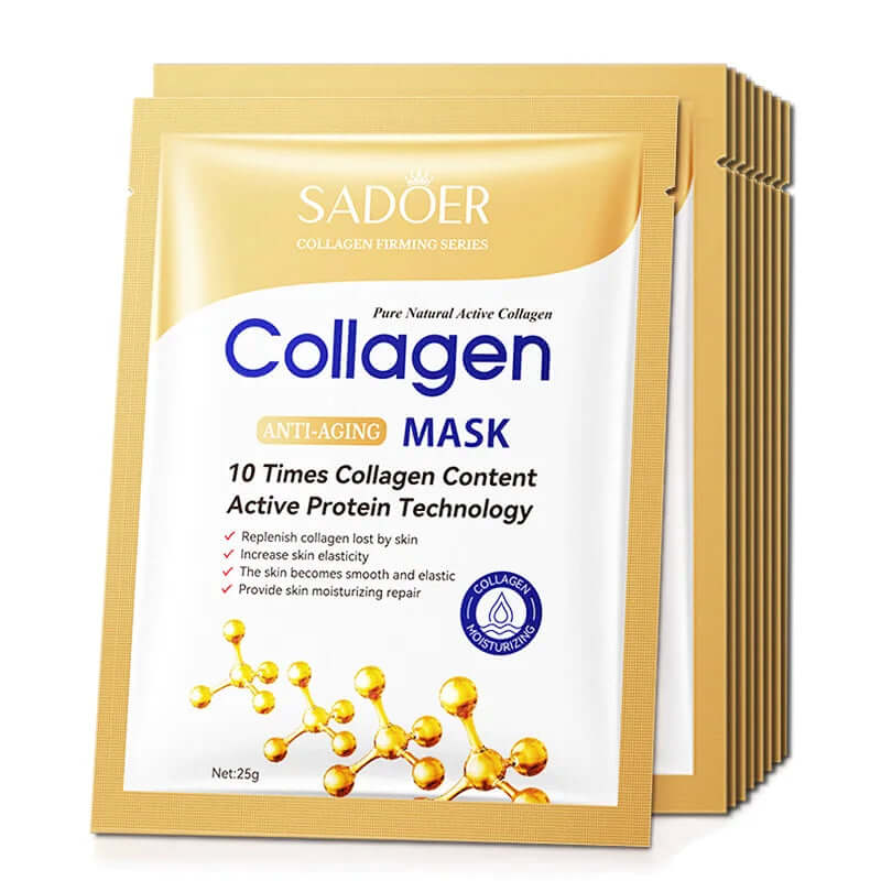 20Pcs Snail Collagen Face Mask Skincare Moisturizing Brightening Firming Facial Masks Face Sheet Mask Korean Skin Care