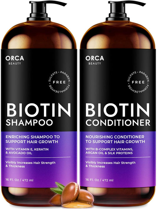 Biotin Shampoo and Conditioner Shampoo for Thinning Hair and Hair Loss - Every Day Shampoo and Conditioner for Women Hair Loss Hair Thickening Shampoo - Biotin Shampoo and Conditioner for Hair Growth